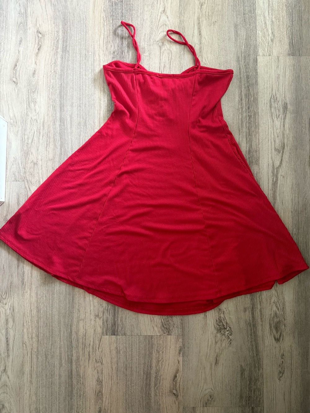 EARTHBOUND Red Ribbed Ruched Mini Dress - Picture 3 of 6
